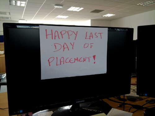 Happy last day of placement!